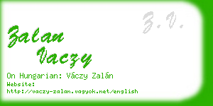 zalan vaczy business card